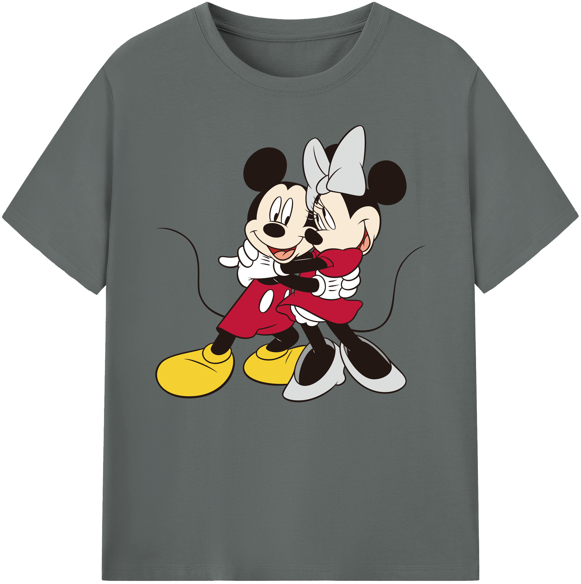 ミッキーマウス Mickey Mouse 綿100％ メンズ半袖Tシャツ｜肌触りやわらか＆通気性